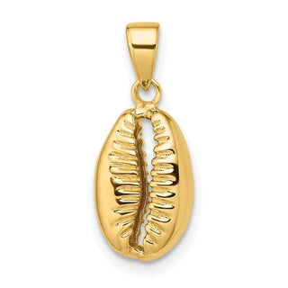 14k Yellow Gold Polished Shell Pendant