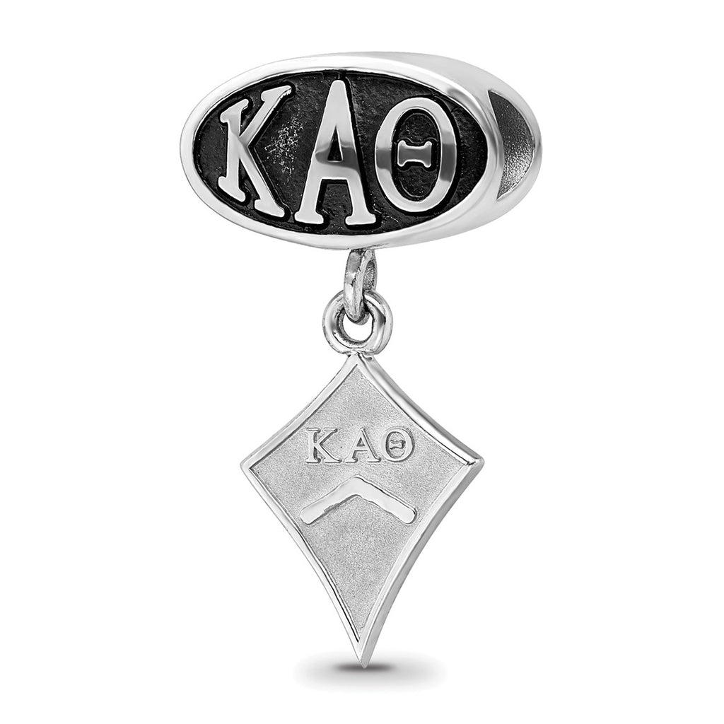 Sterling Silver LogoArt Kappa Alpha Theta Sorority Greek Letters Ename ...