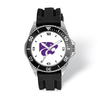 LogoArt Kansas State University Collegiate Gents Silicone Strap Quartz Watch