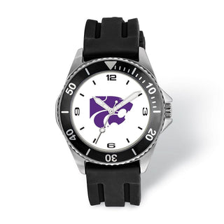 LogoArt Kansas State University Collegiate Gents Silicone Strap Quartz Watch