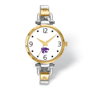 LogoArt Kansas State University Elegant Ladies 2-tone Quartz Bracelet Watch