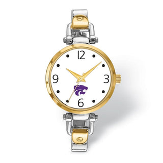 LogoArt Kansas State University Elegant Ladies 2-tone Quartz Bracelet Watch
