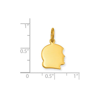 Kelly Waters Gold-plated Small Engraveable Girl Head Charm