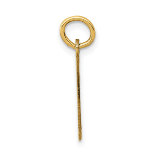 14k Yellow Gold Small Polished Elongated 1 Charm