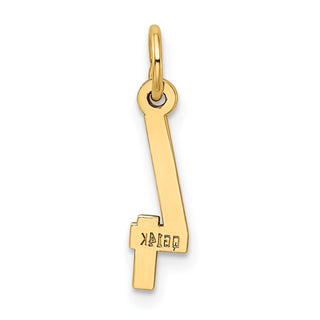 14k Yellow Gold Small Polished Elongated 4 Charm