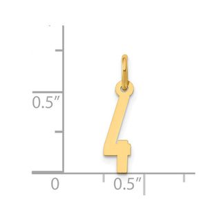 14k Yellow Gold Small Polished Elongated 4 Charm