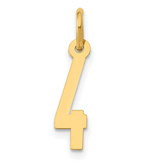 14k Yellow Gold Small Polished Elongated 4 Charm