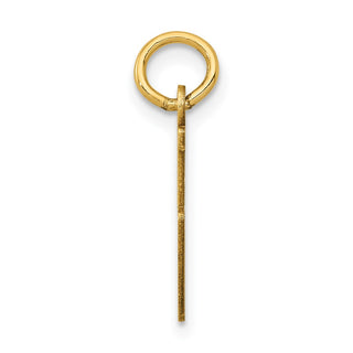 14k Yellow Gold Small Polished Elongated 5 Charm
