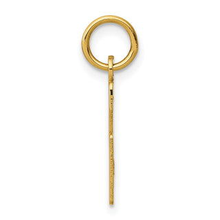 14k Yellow Gold Small Polished Elongated 6 Charm