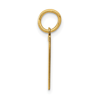 14k Yellow Gold Small Polished Elongated 7 Charm