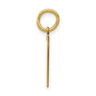 14k Yellow Gold Small Polished Elongated 7 Charm