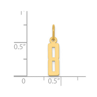 14k Yellow Gold Small Polished Elongated 8 Charm