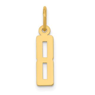 14k Yellow Gold Small Polished Elongated 8 Charm