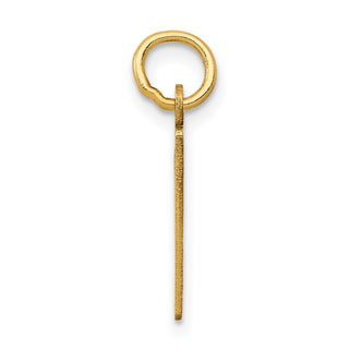14k Yellow Gold Small Polished Elongated 9 Charm