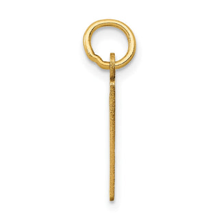 14k Yellow Gold Small Polished Elongated 9 Charm