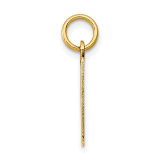 14k Yellow Gold Small Polished Elongated 10 Charm