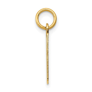 14k Yellow Gold Small Polished Elongated 10 Charm
