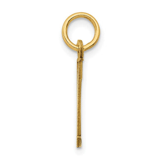 14k Yellow Gold Small Polished Elongated 11 Charm