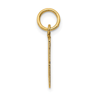 14k Yellow Gold Small Polished Elongated 13 Charm