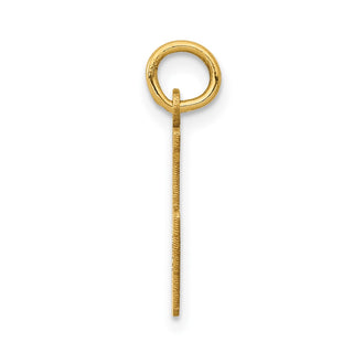 14k Yellow Gold Small Polished Elongated 15 Charm