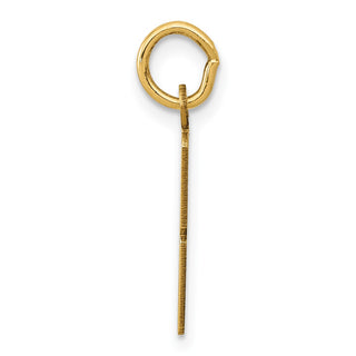 14k Yellow Gold Small Polished Elongated 18 Charm