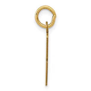 14k Yellow Gold Small Polished Elongated 18 Charm