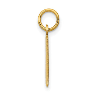 14k Yellow Gold Small Polished Elongated 20 Charm