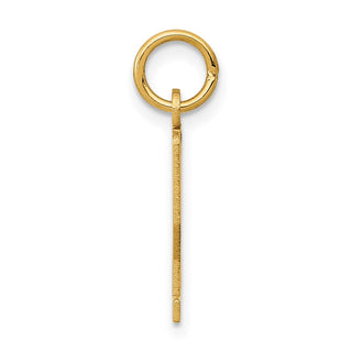 14k Yellow Gold Small Polished Elongated 22 Charm