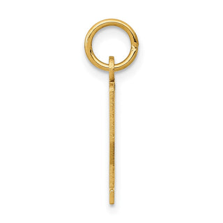 14k Yellow Gold Small Polished Elongated 22 Charm
