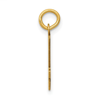 14k Yellow Gold Small Polished Elongated 24 Charm