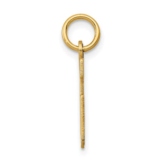 14k Yellow Gold Small Polished Elongated 26 Charm