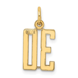 14k Yellow Gold Small Polished Elongated 30 Charm
