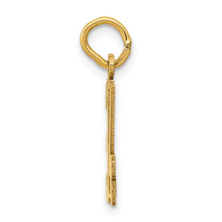 14k Yellow Gold Small Polished Elongated 34 Charm