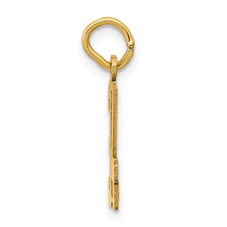 14k Yellow Gold Small Polished Elongated 34 Charm