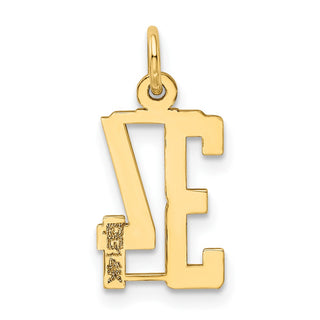 14k Yellow Gold Small Polished Elongated 34 Charm