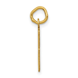 14k Yellow Gold Small Polished Elongated 35 Charm