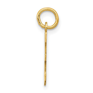 14k Yellow Gold Small Polished Elongated 36 Charm