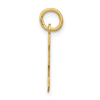 14k Yellow Gold Small Polished Elongated 36 Charm