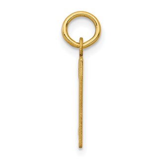 14k Yellow Gold Small Polished Elongated 37 Charm