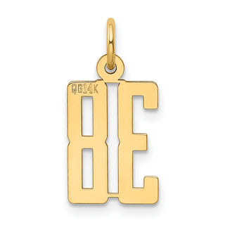 14k Yellow Gold Small Polished Elongated 38 Charm