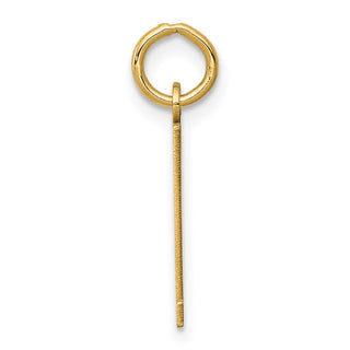 14k Yellow Gold Small Polished Elongated 41 Charm