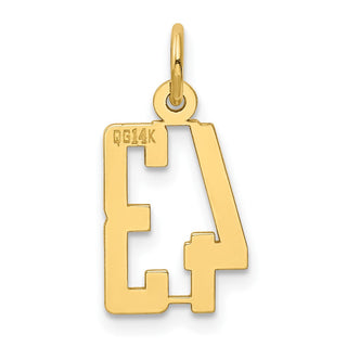 14k Yellow Gold Small Polished Elongated 43 Charm