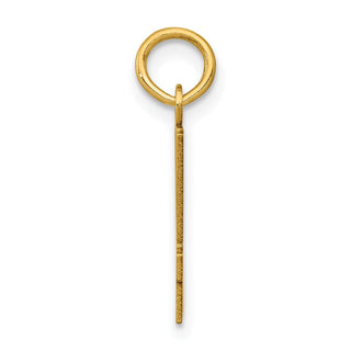 14k Yellow Gold Small Polished Elongated 44 Charm