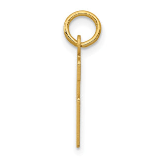 14k Yellow Gold Small Polished Elongated 46 Charm