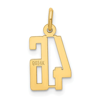 14k Yellow Gold Small Polished Elongated 46 Charm