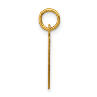 14k Yellow Gold Small Polished Elongated 47 Charm