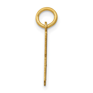14k Yellow Gold Small Polished Elongated 48 Charm