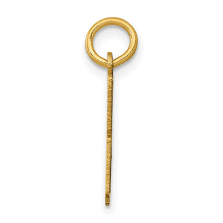 14k Yellow Gold Small Polished Elongated 48 Charm