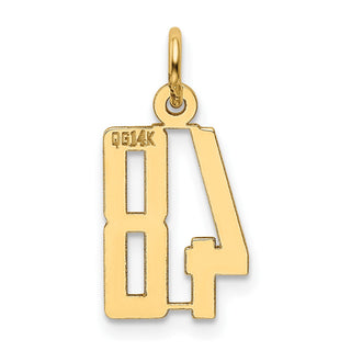 14k Yellow Gold Small Polished Elongated 48 Charm