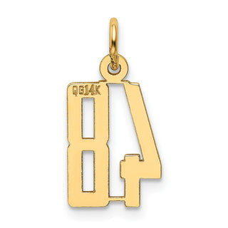 14k Yellow Gold Small Polished Elongated 48 Charm
